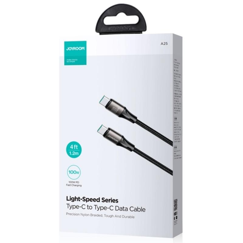 Joyroom Cable Light‑Speed Series 100 W USB‑C a USB‑C 1,2 m (Negro) Caja
